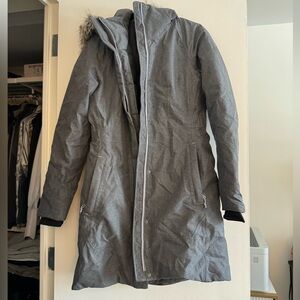 The North Face Charcoal Hooded Parka is Jacket